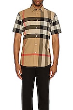 Burberry Somerton Casual Shirt in Archive Beige, view 3, click to view large image.