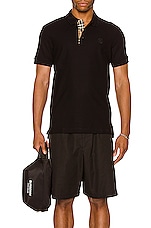 Burberry Eddie Polo Top in Black, view 3, click to view large image.