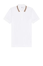 Burberry Pierson Polo in White, view 1, click to view large image.