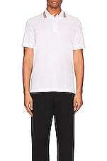 Burberry Pierson Polo in White, view 4, click to view large image.