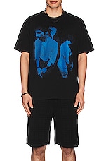 Burberry Hindeston T-shirt in Black, view 3, click to view large image.