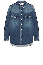 Burberry Harkgate Denim Shirt in Vintage Denim, view 1, click to view large image.