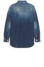 Burberry Harkgate Denim Shirt in Vintage Denim, view 2, click to view large image.