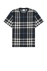 Burberry Ferrybridge T-shirt in White, Dc Blue Ip Chk, view 1, click to view large image.