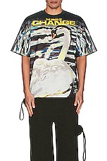 Burberry Swan Short Sleeve Shirt in Vine, view 3, click to view large image.