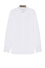 Burberry Sherfield Shirt in White, view 1, click to view large image.