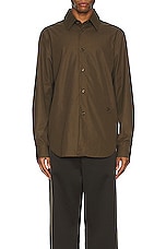 Burberry Button Up Shirt in Military, view 4, click to view large image.