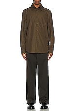 Burberry Button Up Shirt in Military, view 5, click to view large image.