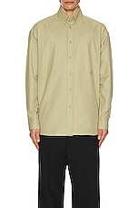 Burberry Long Sleeve Chest Pocket Shirt in Hunter, view 4, click to view large image.