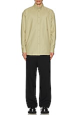 Burberry Long Sleeve Chest Pocket Shirt in Hunter, view 5, click to view large image.