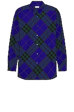 Burberry Long Sleeve Check Pattern Shirt in Knight Ip Check, view 1, click to view large image.