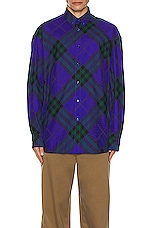 Burberry Long Sleeve Check Pattern Shirt in Knight Ip Check, view 4, click to view large image.