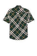Burberry Short Sleeve Check Pattern Shirt in Ivy Ip Check, view 2, click to view large image.