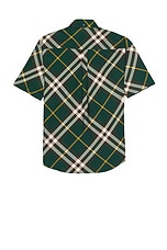 Burberry Short Sleeve Check Pattern Shirt in Ivy Ip Check, view 2, click to view large image.