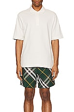 Burberry Basic Polo in Chalk, view 3, click to view large image.