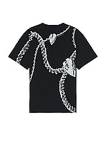 Burberry Graphic Tee in Black Ip Pattern, view 1, click to view large image.