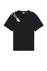 Burberry Graphic Tee in Black Ip Pattern, view 2, click to view large image.