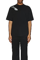 Burberry Graphic Tee in Black Ip Pattern, view 3, click to view large image.