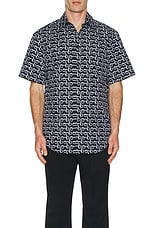 Burberry Print Shirt in Silver & Black, view 4, click to view large image.