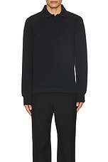 Burberry Long Sleeve Polo in Black, view 4, click to view large image.