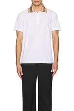 Burberry Cody Polo in White, view 3, click to view large image.