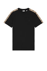 BURBERRY ブラック Tシャツ XXL現行タグ^^ Burberry Check Tape T-Shirt in Black | FWRD
