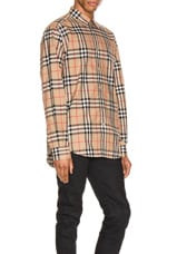 Burberry Long Sleeve Shirt in Archive Beige Check, view 2, click to view large image.
