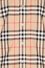 Burberry Long Sleeve Shirt in Archive Beige Check, view 5, click to view large image.
