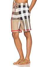 Burberry Breton Short in Archive Beige IP Check, view 3, click to view large image.