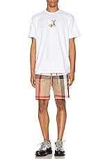 Burberry Breton Short in Archive Beige IP Check, view 5, click to view large image.