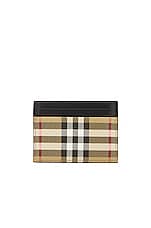 Burberry Sandon Vintage Check Cardcase in Archive Beige, view 1, click to view large image.