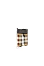 Burberry Sandon Vintage Check Cardcase in Archive Beige, view 3, click to view large image.