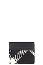 Burberry Tall Sandon Wallet in Black & Calico, view 1, click to view large image.