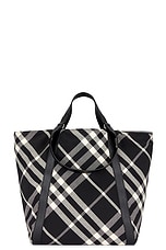 Burberry Tote Bag in Black & Calico, view 1, click to view large image.