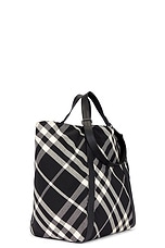 Burberry Tote Bag in Black & Calico, view 3, click to view large image.