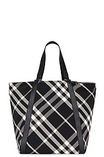 Burberry Tote Bag in Black & Calico, view 5, click to view large image.