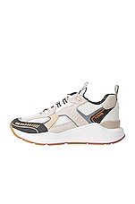 Burberry Sneaker in Pale Nude, Grey & White, view 3, click to view large image.