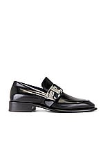 Burberry Shield Loafer in Black, view 1, click to view large image.