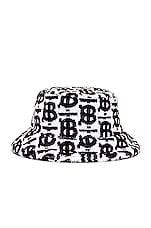 Burberry Towel Bucket Hat in Black & White Pattern, view 1, click to view large image.