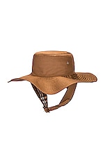 Burberry Ear Muff Bucket Hat in Dusty Camel, view 1, click to view large image.