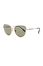 Burberry Harper Sunglasses in Silver, view 2, click to view large image.