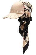 Burberry Scarf Baseball Hat in Archive Beige | FWRD