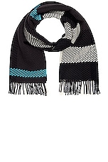Burberry Jumbo Check Winter Textured Wool Scarf in Otter, view 1, click to view large image.