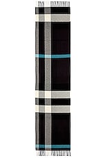 Burberry Jumbo Check Winter Textured Wool Scarf in Otter, view 2, click to view large image.
