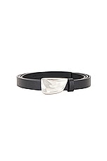 Burberry Shield Belt in Black, view 3, click to view large image.
