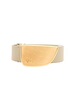 Burberry Shield Buckle Belt in Hunter, view 3, click to view large image.
