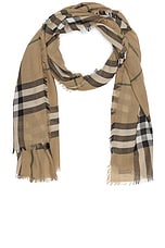Burberry Wool Scarf in Linden, view 1, click to view large image.