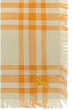 Burberry Double Face Scarf in Hunter & Pumpkin, view 4, click to view large image.