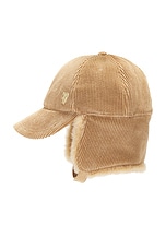 Burberry Corduroy Trapper Hat in Teddy, view 3, click to view large image.