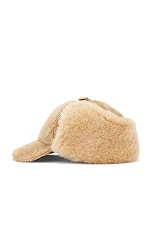 Burberry Corduroy Trapper Hat in Teddy, view 5, click to view large image.